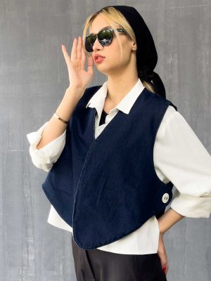 وست دو رو Pinki 3306 ذغالی-سرمه‌ای